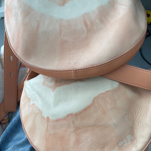 AllSaints Pink half moon crossbody bag - Picture 6 of 7